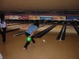 Yasuko and a flourescent green bowling ball